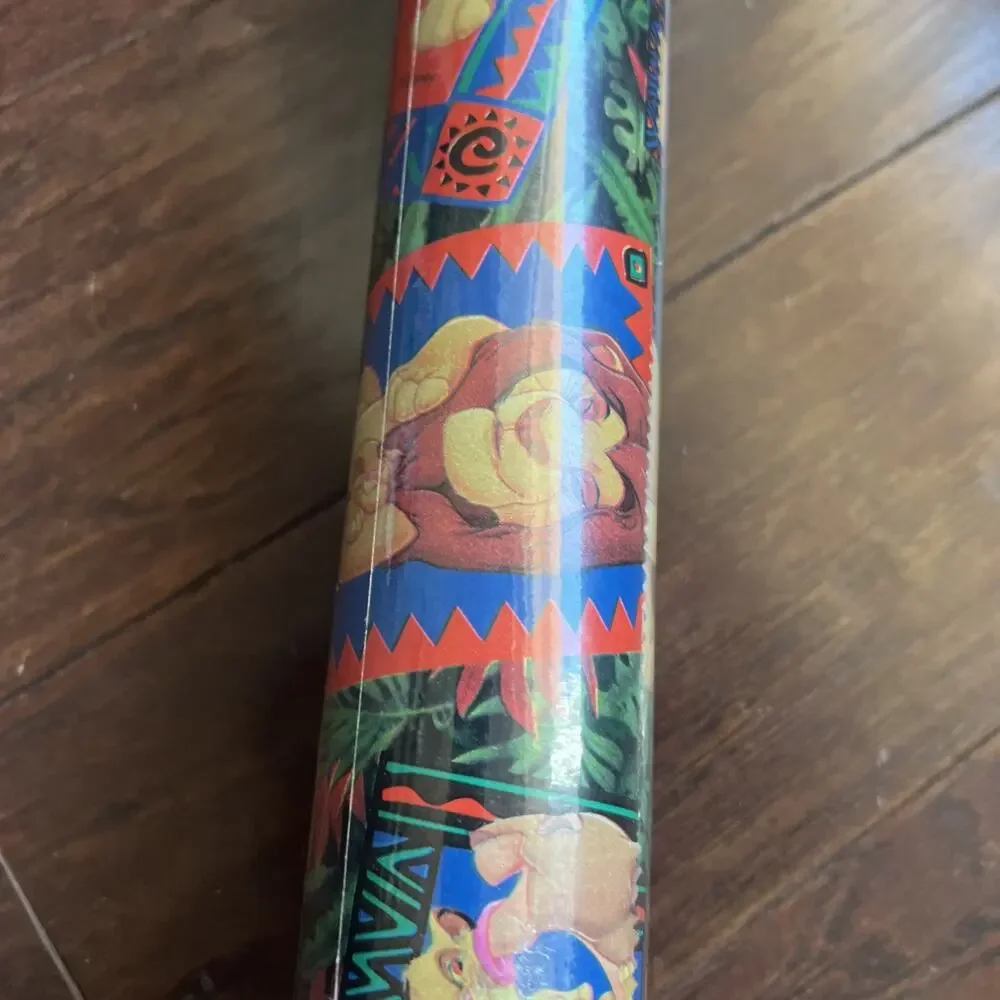NEW Disney Lion King Grift Wrap Paper 75 Sq Mufasa Simba Vintage New Old Stuff